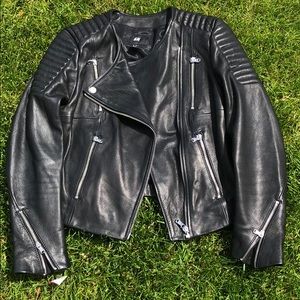 H&M leather heavy duty jacket